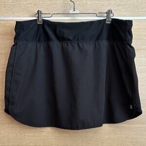 Hind Stretch Black Skort Size XL - Polyester/Spandex Tennis Golf workout Skirt